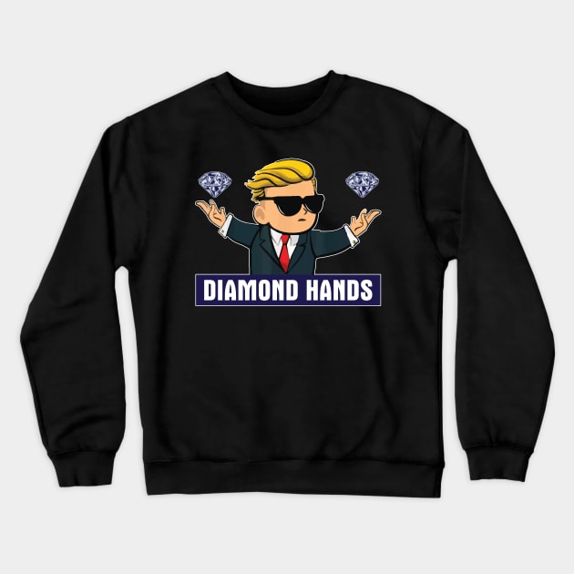 Wallstreetbets Diamond Hands Crewneck Sweatshirt by Henry jonh